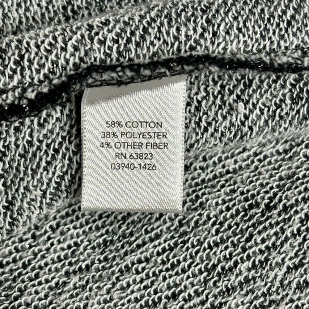 Christopher & Banks Black Silver Cowlneck Pullover Sweatshirt Misses Size M - Picture 6 of 8